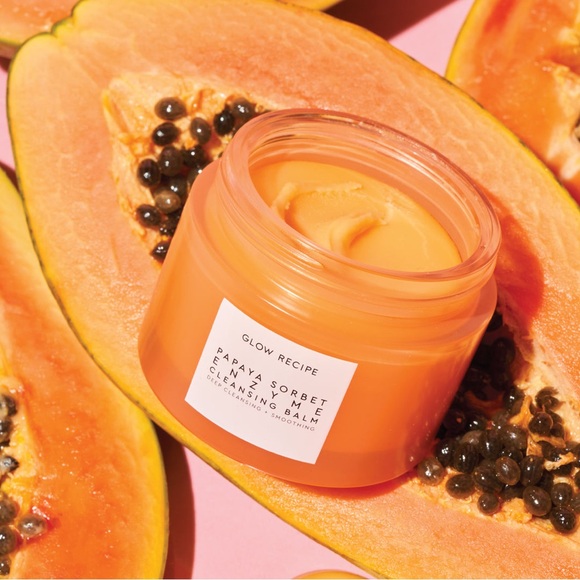 Glow Recipe Papaya Sorbet Enzyme Cleansing Balm Makeup Melting+Smoothing F/S NIB - Picture 2 of 12